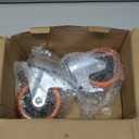Stem Caster Wheels Heavy Duty Casters PVC M8-1.25x1 (Stem Diameter 8mm, Stem Length:1) Casters with Brake Dual Locking for Home, Office, Industry use (4 Inch, with Brake)