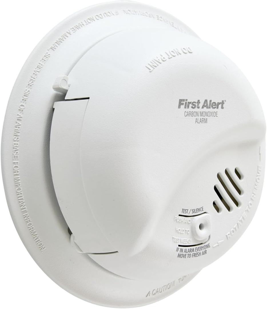 First Alert BRK Carbon Monoxide Detector, Hardwired Alarm with Battery Backup, CO5120BN, White