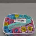 36PCS Plastic Snap-On Rollers Set - Heatless Hair Curlers in 5 Sizes for DIY Hairstyling and Salon Use (Yellow)