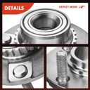 A-Premium 2 x Rear Wheel Bearing and Hub Assembly with ABS Ring & 4-Lug Compatible with Hyundai Accent 1997 1998 1999