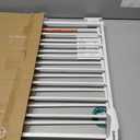Babelio Baby Gate for Stairs, Kitchen & Doorways, 26-43" W 28" H No Bottom Bar| Easy Installation| One-Handed Operation| Auto-Close| Hardware Mount (Drill Needed) Safety Dog/Pet Gate Indoor (White)