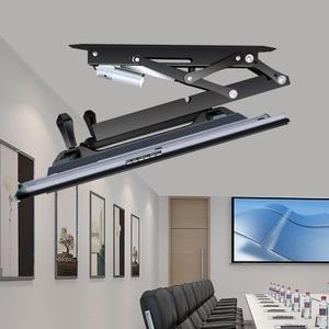 Electric Ceiling TV Mount - Flip Down Pitched Roof Mount, 0-85 Tilt, Motorized Control, Black