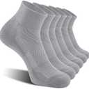 CelerSport 6 Pack Men's Ankle Socks with Cushion, Sport Athletic Running Socks, XL