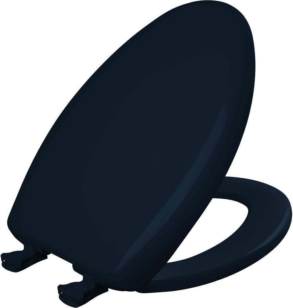 Bemis Classic Colors Slow Close Toilet Seat, Easy Clean Hinges and Durable Plastic Seat, Made in USA, Elongated, Navy