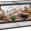 48x20x20'' Bearded Dragon Tank, 83 Gallon Reptile Terrarium, Aluminum Frame Reptile Enclosure with Lockable Sliding Glass Doors, 270 View & 304 Mesh Top