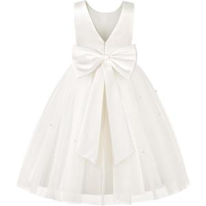 JerrisApparel Flower Girls Dress Wedding Satin Dresses Princess Birthday Party Prom Ball Gown