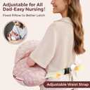 Momcozy Original Nursing Pillow for Breastfeeding-Innovative Safety Guard - Wider Feeding Pillows for More Support for Mom & Baby- Easier Nursing & Hand Free- Fit for All, Removable Cotton Cover