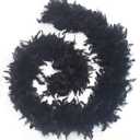 2 Yards 80g Turkey Chandelle Feather Boa for DIY Craft,Party Dancing Dress Up, Halloween Decoration (Black)