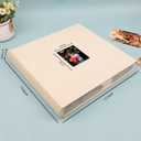 600 Pockets Photo Album 4x6 with Writing Space, Large Capacity 4x6 Photo Album Holds 600 Horizontal and Vertical Photos, Linen Cover Acid Free Pages Photo Book for Family Wedding Baby Pictures, Beige