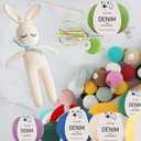 Denim 55% Cotton,45% Poliacrylic, 4 Skeins Total 200gr (7,055 oz),640m (699 yds),Soft & Smooth Yarn Sport Fine(2) for Crocheting, Knitting, Amigurumi, Baby Blankets, Baby Garments 99968