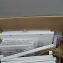 Chic House 4-Drawer Dresser, Textile Storage Column, Bedroom, Hallway, Entryway, and Closet Organizing Unit, Durable Metal Structure, Wooden Surface, Simple Grip Handles, Dark Charcoal (White)