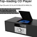 Nostalgic Bluetooth Stereo System for Home, WISCENT Vintage Micro HiFi Systems CD Player,with Bluetooth Audio Streaming,FM Radio,USB Port,Aux-in,Earphone Port (Black CD Player)