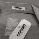 COOFANDY Mens Casual Button Down Short Sleeve Shirts Cuban Camp Guayabera Beach Tops, Light Grey, Small