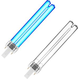 2 pcs 9 WATT UVC PL-S9/TUV G23 Base Replacement UV Light Bulb for Outdoor Pond Clarifier Compatible with JUP-01 UVE9 CF400 CF500 UVCP-9 UV Light for Aquarium
