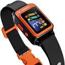 Dog Bark Collar-Rechargeable Smart Barking Collar- Anti Bark Training Collar with Adjustable Sensitivity Beep Vibration Shock- Bark Shock Collar for Small Large Medium Dogs (Orange)