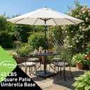 T&Jero 42 lb Square Heavy Duty Patio Market Table Umbrella Base Stand Weight for Outdoor, Black