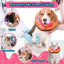 Grand Line Donut Inflatable Collar for Dogs and Cats, Soft Recovery Dog Cone After Surgery, Protective Pet Neck Cone for Small, Medium, Large Dogs, Not Block Vision (Pink, L) (Orange)