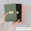 Aesthetic Diary with Lock - Beautiful Leather Journal with Easy to Change Code Lock & Refillable Pages - Quality 8.5x5.6 Planner for Women with Bookmark & Pen Holder to Protect Thoughts & Memories