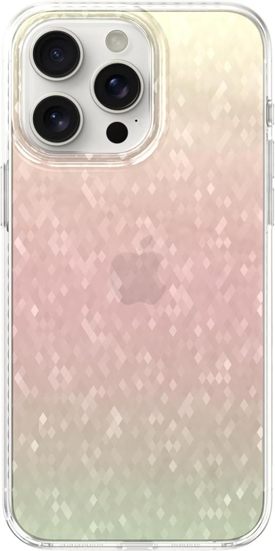LONLI Hue - Prismatic Rainbow Diamond Facet Sparkling Phone Case for iPhone 15 Pro - [Sparkle Glow Finish, Luxe Glitter Protection] - [360 Shock-Absorbent Bumper] - for iPhone 15 Pro