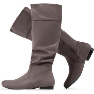 DREAM PAIRS Women's Wide Calf Knee High Pull On Fall Weather Winter Boots 9.5