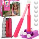 TOY Life T Ball Set for Kids 3-5 5-8, Toddler Baseball Set for Girls, T Ball Stand Sets, Tball Bating Tee Outdoor Indoor Toys for Toddler Girls