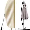 Patio Umbrella Cover for Outdoor – Heavy Duty 420D Oxford Fabric with Pole & Zipper, Easy Install – Waterproof, UV Resistant, Prevents Fading & Rips – Fits 9–14ft Cantilever & Offset Umbrellas