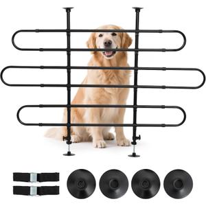 Dog Car Barriers for SUV, Adjustable Metal Dog Barrier for Car, SUV, Trucks & Minivans. Fits Medium to Large Breeds, 33.5''-59'' Wide, 33.5''-50.4'' Tall. Easy to InstallSturdy Tubular Pet Divider