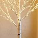 Birchlitland LED Birch Tree 4FT 200L Warm White Fairy Lights, Lighted Trees for Indoor Outdoor Home Thanksgiving Christmas Holiday Decoration