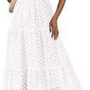 PRETTYGARDEN Womens 2026 Summer Maxi Dresses Sleeveless Sundresses V Neck Eyelet A Line Long Flowy Spring Wedding Guest Dress, Small