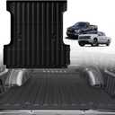TripleAliners Truck Bed Mat Compatible with 2015-2025 Ford F150 & Lightning Accessories 5.5FT Flush All Weather Protection TPE Heavy Duty Pickup Cargo Mat