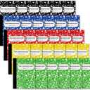 feela Composition Notebook, Mini Sized 30 Pack 5 Colors Narrow Ruled Mini Composition Books Bulk, Small Pocket Marble Cute Journal Notebooks for Kids School Home Office, Pocket Sized 4.5 x 3.25 in
