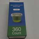 360 Set 1 oz Jello Shot Cups with Lids, Sturdy & Food Safe Disposable Plastic Portion Condiment Dipping Sauce Cups, Small Containers for Salad Dressing