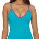 Lucky Brand Women's Marbella One Piece Swimsuit, Adjustable, Bathing Suits (Medium, Ocean)