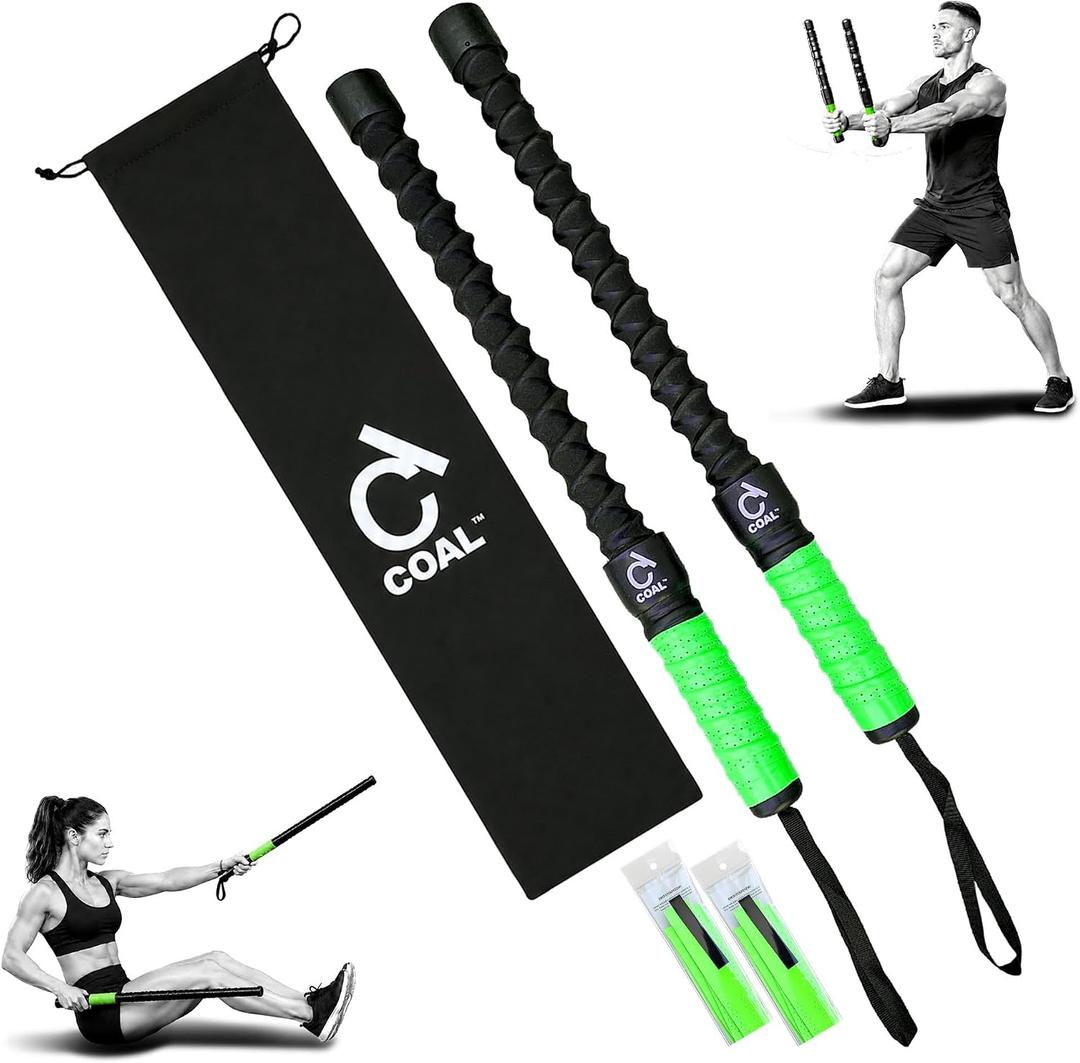 COAL Weighted Ropeless Battle Ropes with Grip Tape Handles for Home Gym
Exercise Battle Ropes for Strength Building - Heavy Duty Fitness Rope for HIIT & Cardio Workouts - Gym Equipment for Unisex