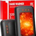 Hand Warmers, Hand Warmers Rechargeable, Reusable Portable Electric Hand Warmer, Fast Intelligent Heating in 1 Second, Gifts for Christmas, Outdoor, Golf, Hunting, Camping Accessories (Black 2Pack)