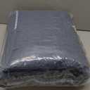 Litanika Quilt Queen Size Blue Linen, Stripe Patchwork Summer Bedspread Coverlet 3 Pieces, Soft Lightweight Microfiber Quilted Bedding Set for All Season(1 Quilt, 2 Pillowcases) (Queen(96*90in))