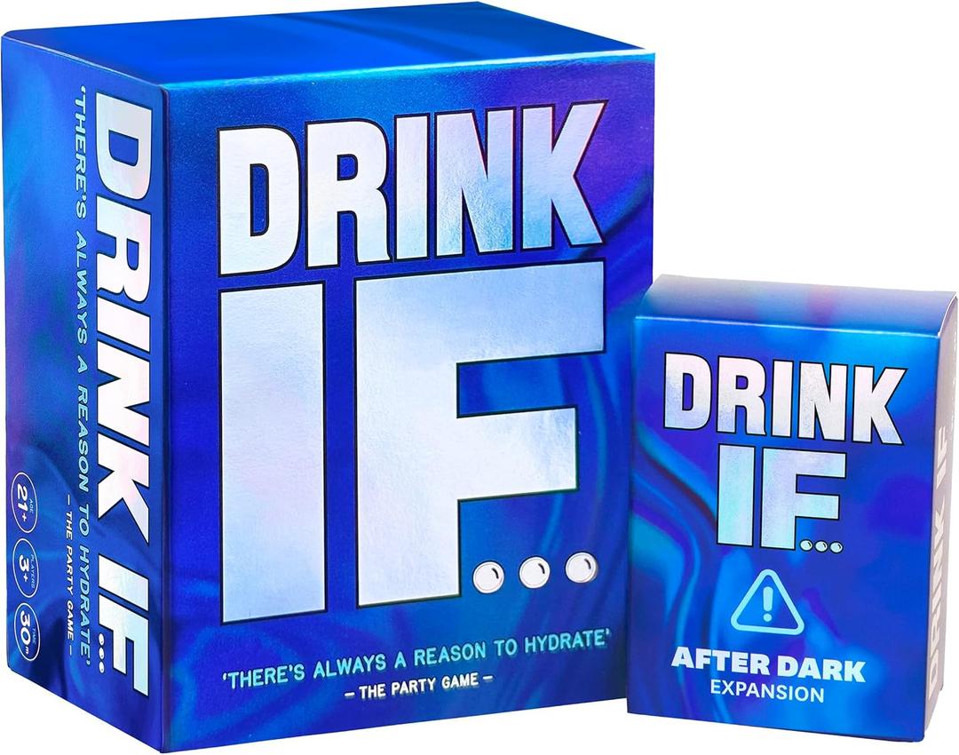 DRINK IF... Adult Drinking Party Game + After Dark Expansion Set - 800 Questions to get You Buzzed & Drunk - Ice Breakers Cards, White Elephant Gifts, Christmas Stocking Stuffers & Board Games Night