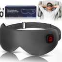 Cordless Heated Mask for Dry Eyes, Light Blocking Sleeping Mask, Warm Compresses Electric Heating Pad for Stye Treatment, Blepharitis, Sinus, Migraine - Gifts for Women and Men (Grey)