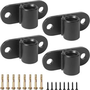 Wall Mount Gate Hinge Fit 5/8'' Pin Fence Post Hinge, Gate Hinges for Wooden or Concrete Farm Gate and Fence Gate(Screws Included), 4 Pcs
