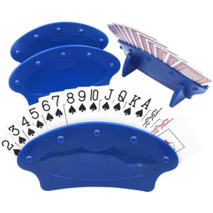 Yuanhe Card Holders for Playing Cards - 4Pack Adults Kids Seniors Canasta Cards Game Set Great for Poker Parties Family Game Nights