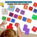 theshying Easter Gifts for Boy ABC Building Blocks for Toddlers 2-4 Large, 90 PCS Alphabet & Number Stacking Blocks, Educational Learning Toys for Boys Girls Kids
