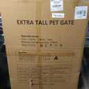 Amibud 41" Extra Tall Baby Gate for Big Dog No Jumping Over, 30-49.2" Wide Pet Safety Gate Indoor for Doorways No Drilling,Auto Close Child Puppy Gates for Stairways Pressure Mounted (Black)