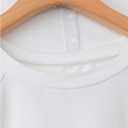 GORGLITTER Women's Puff Sleeve Ruched Tee Shirt Cap Sleeve Crewneck Slim Coquette Tops (White, S)