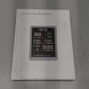 Professional Indoor Air Quality Monitor with AQI Alarms, Portable Real-Time Detector for Home Cars Plants and Pets (Cold Grey)