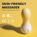 Personal Massage Device Smallest and Strongest Cordless Handheld Massager - Cute & Powerful - Best for Travel - Magic Stress Away - Perfect on Neck Legs Hand Pains and Sports (Yellow)
