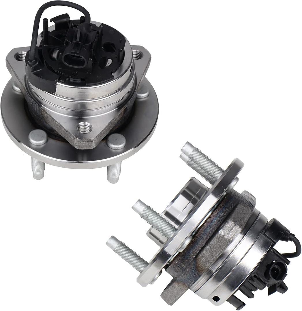 KUSATEC 513214 2PCS Front Wheel Bearing and Hub Assembly Fit For Chevy Cobalt HHR 2008 2009 2010, Chevy Malibu 2004-2012, Pontiac G6 2005-2010, 5 Lugs w/ABS
