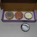 Set of 3 Small Non-Toxic Soy Scented Candles Set for Women Gift, 2.5oz Lavender Citrus and Bluebell Aromatherapy Fragrance Wax Candles in Decorative Travel Tins with Lids for Party Favors