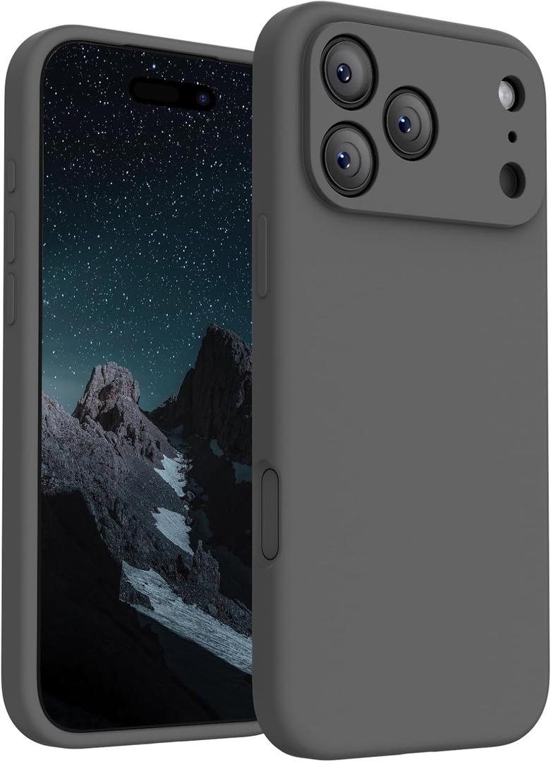 FireNova Magnetic for iPhone 17 Pro Max Case, Compatible with MagSafe, [Integrated Silicone Camera Control Button] [Camera Protection] Anti-Scratch Microfiber Lining Phone Case, 6.9", Space Gray