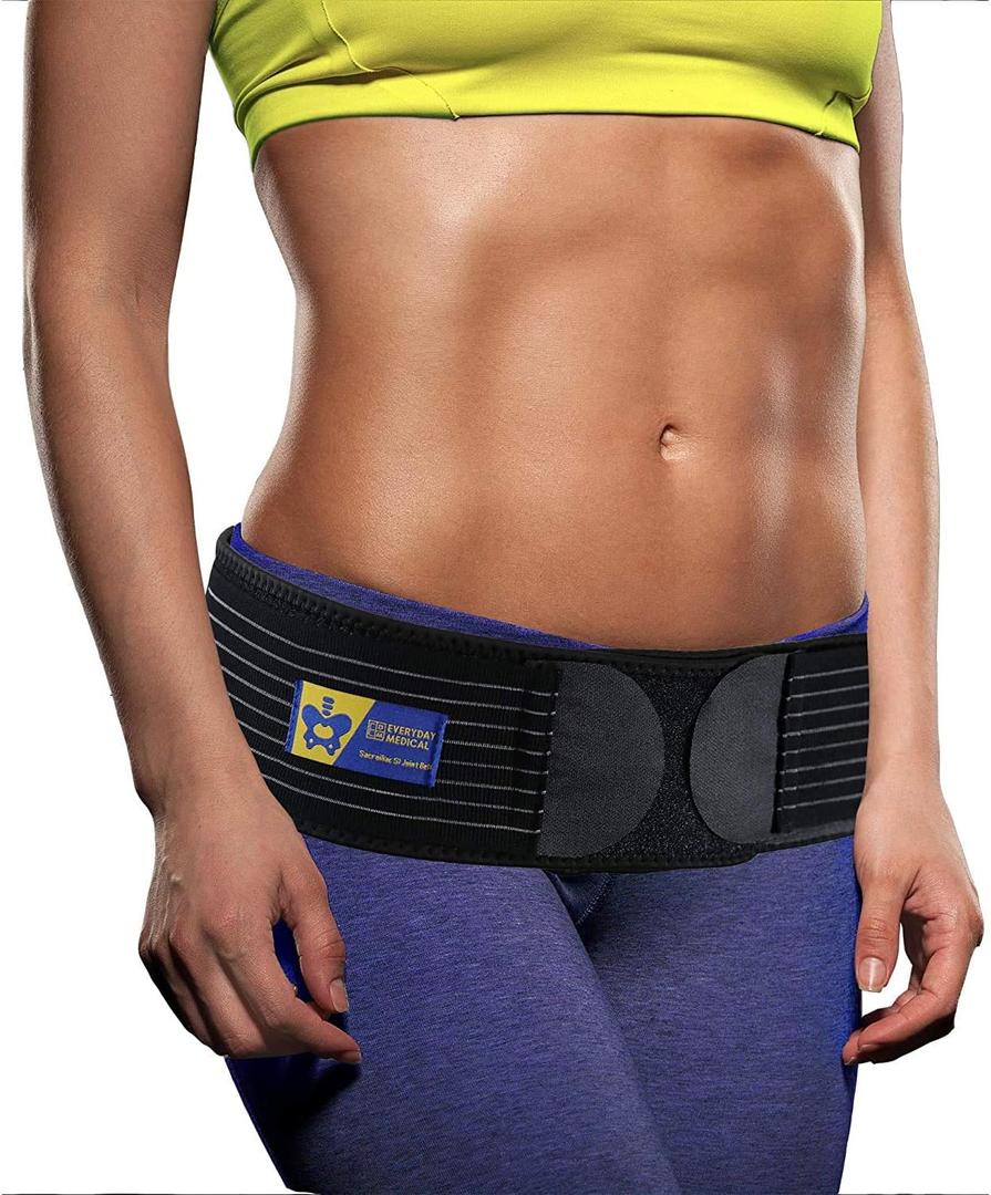 Everyday Medical SI Belt - Sacroiliac Joint Belt for Men and Women I Hip Support Brace - Support and Alleviate Si Joint, Pelvis, Sacral, Sacrum, Hip and Sciatica Pain and Discomfort - Small/Medium
