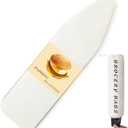 BNDX Ironing Board Cover, 18" x 49" Standard Size Thick Padding with Bongee Cord, Stain Resistant & Durable Scorch, 2 Click Buckles for Smooth Iron Beige Natural Twill(Bonus Plastic Bag Holder)